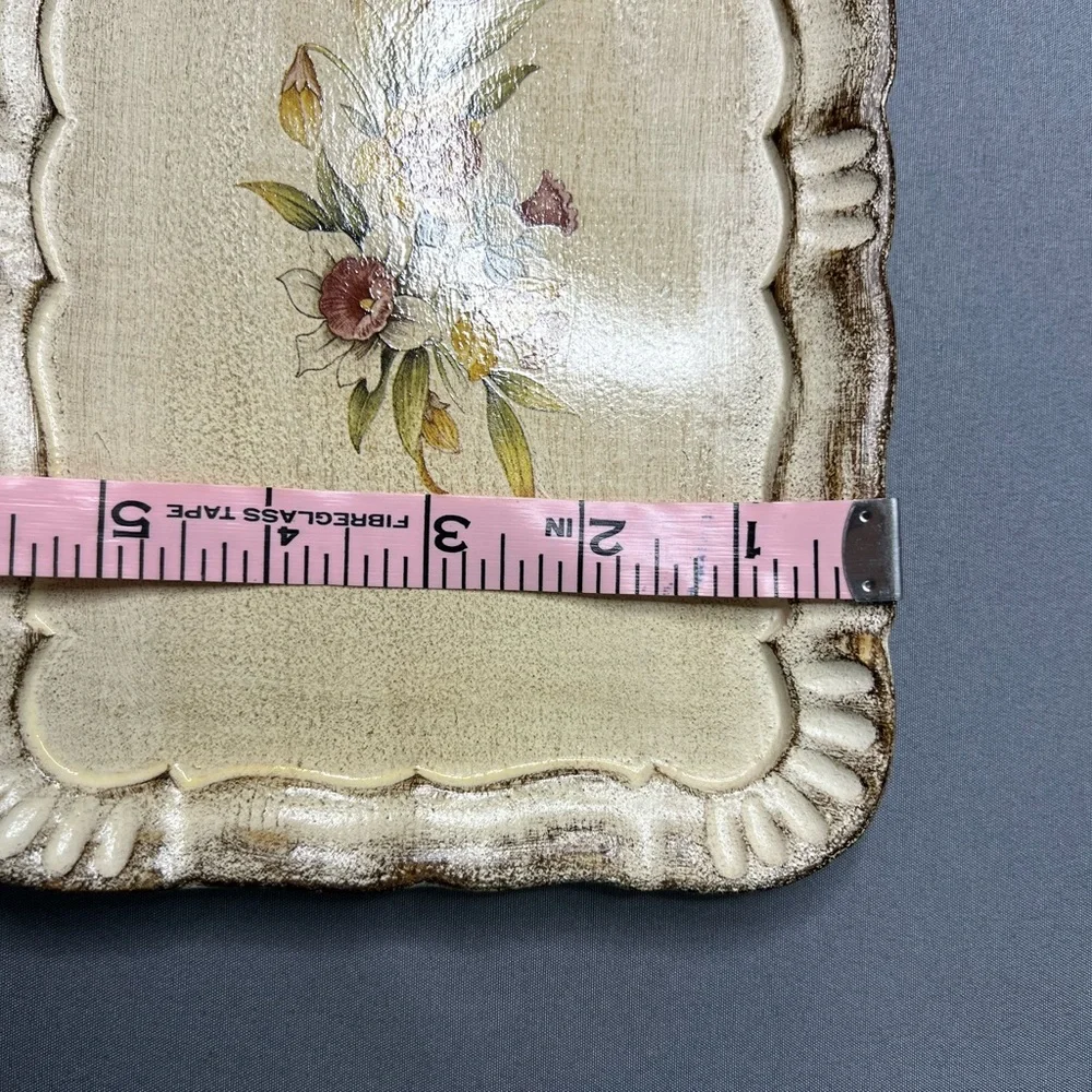 Vintage Florentine Trays Set of 2 Proto Firenze Italy Hand Painted